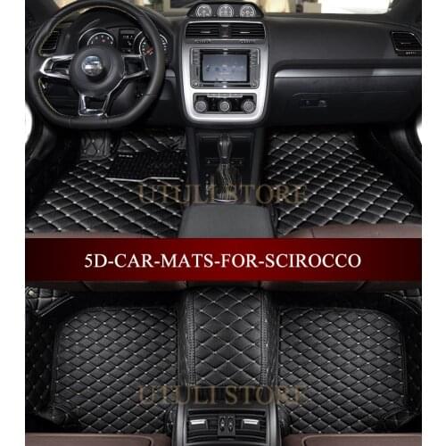 Leather Car floor mats for Volkswagen POLO EOS Bora custom fit car all weather car carpet floor liners foot mats