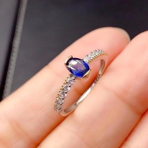Best Quality Natural And Real Sapphire Rings 925 Sterling Silver Fine Jewelry