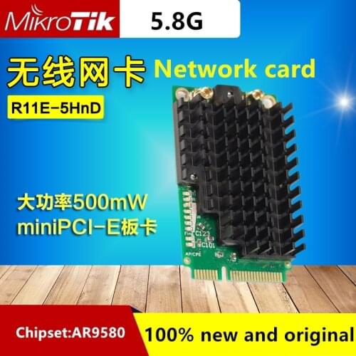 Mikrotik R11E-5HnD minipci-e 5.8G high power 500mW 300M wireless network card chipset AR9580 100%new and original
