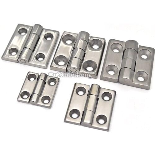 New 2PCS SUS304 Stainless Steel Thicken Industrial Hinges Switch Cabinet Electric Box Cabinet Hinges Mechanical Equipment Hinges