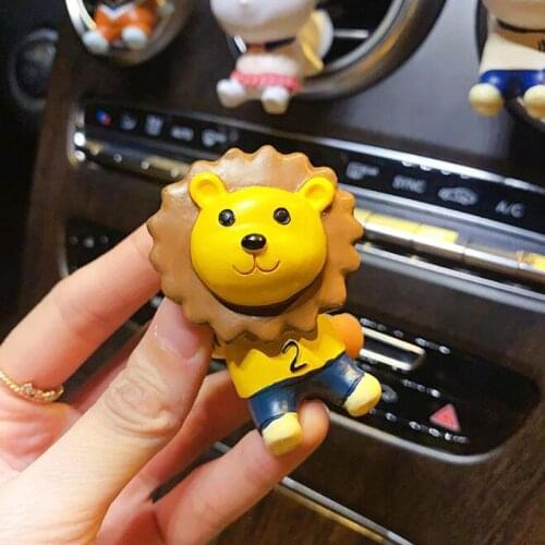 Auto Car Air Freshener Cute Animal Resin Air Conditioning Outlet Perfume Clip Decoration Ornaments Fragrance Diffuser Accessorie