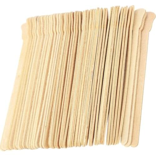 100pcs Waxing Stick Wax Spatula Tongue Depressor Wood Applicators Disposable