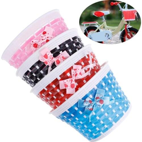 Bicycle Front Basket Front Bag Bike Bowknot For Children Girl Cycling bicycle basket cesta bicicleta panier velo enfant