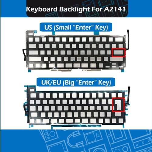 2019 Year EU standard Laptop A2141 Keyboard backlight For Macbook Pro Retina 16" A2141 keyboard Repair EMC 3347