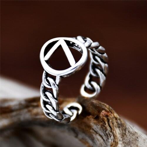 Simple Retro Lucky Number 7 Shape Open Rings for Women Adjustable Fashion Punk Design Rings Jewelry Gift