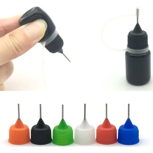 20pcs Empty Black PE 5cc Vial Plastic Dropper Bottle Metal Needle E Liquid 5ml Bottle