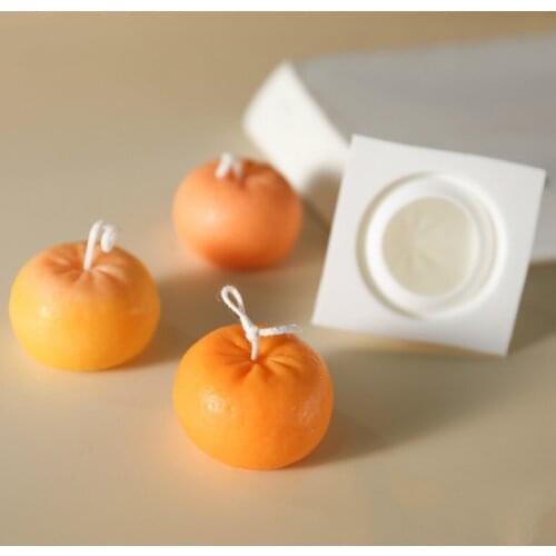 Orange Shape Candle Silicone Molds Fruit Shape Mousse Cake Moulds DIY Handmake Baking Tools Scented Candle Jello Fodant Mold