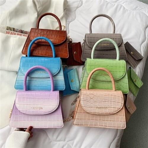 Alligator Pattern Bags PU Leather Flap Shoulder Messenger Top-handle Crossbody Purse Leather for Women Handbags Messenger Bags