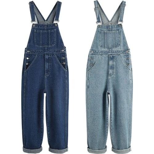 Spring Loose Overalls Men Bib Jeans Straight Denim Jumpsuits Casual Cargo Pants Hip Hop Light Blue Trousers Plus Large Size 5XL
