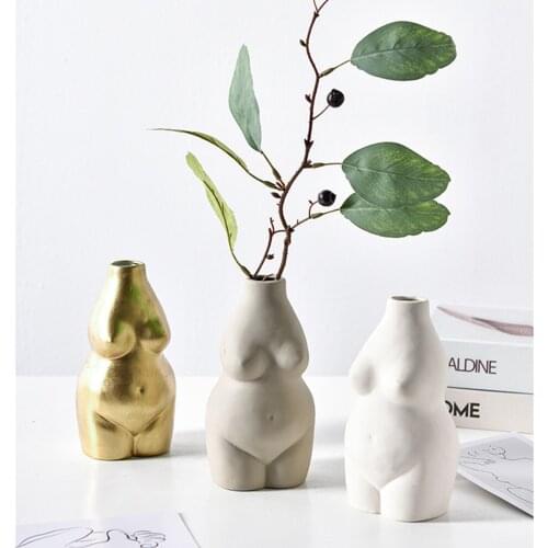 Female Body Art Vase Ceramic Ornaments Modern Minimalist Creative Decoration Utensils Flower Arrangement