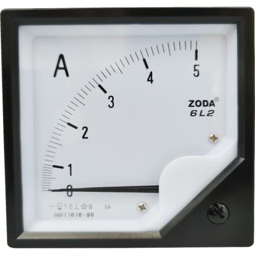 1PC 6L2-A 5A 10A 15A 20A 30A AC Direct Analog Meter Panel AMP Current Ammeter Gauge Pointer Ammeter 80*80MM Amperimetro AC