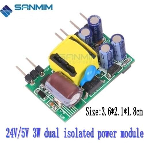 1PCS AC-DC 220 V to 24v-5v 0.1A-0.12A 3W Isolated dual output power supply module transformer DLA03A2405 Switching Power l1277