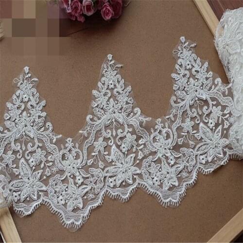 1 Yard Handmade Beaded Ribbon Bone Dress Ribbon Lace Diy Wedding Dress Accessories Sewing Craft Clothing Decoration