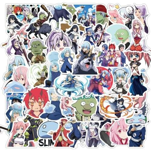 10/50Pcs Japanese Anime That Time I Got Reincarnated As A Slime Stickers for Refrigerator Suitcase Scooter Graffiti Sticker