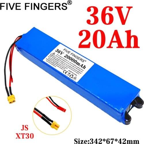 36V 20Ah 18650 lithium battery pack 10S3P 20000mah 250W-500W Same port 42V Electric Scooter M365 ebike Power Battery with BMS