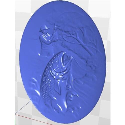 3d relief Panno_fisherman for cnc in STL file format