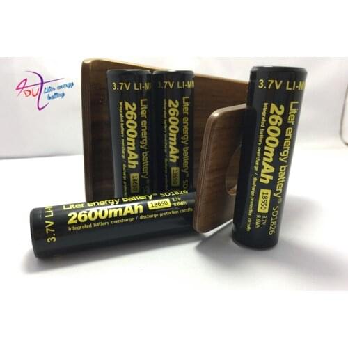 4 pieces of battery Authentic Import Liter energy battery 3.7v 18650 2600mah li-ion battery