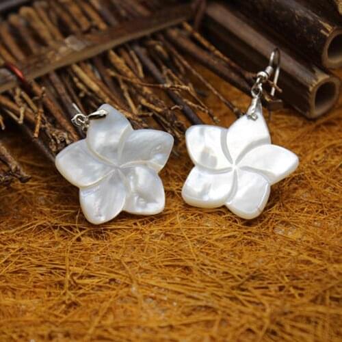 6/12/24 Pair Flower Abalone Shell Earrings Bohemia Style Fashion Jewelry Earrings For Women Sweet Girls Wedding Party Gifts