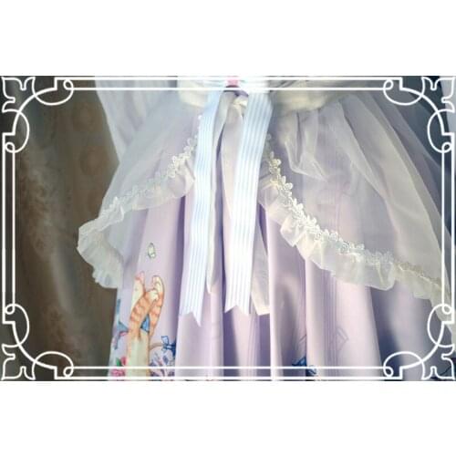 Lolita Accessory Skirt Tunic Transparent Organza Bubble Cover Skirt White