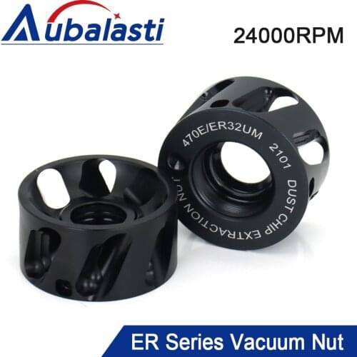 Aubalasti 1Pcs ER20 ER25 ER32 ER40 Vacuum Nut Speed 24000rpm Aluminum Anti-Rust Shock Absorption Professional Dust Removal Nut