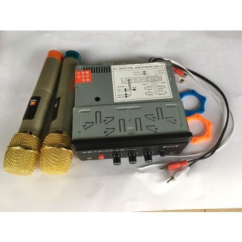 Bus parts wireless borne power amplifier with two microphone for yutong Higer Kinglong zhongtong bus free shipping