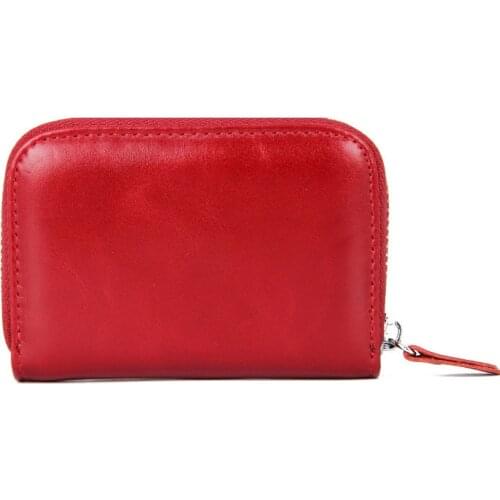 Genuine leather mens and womens keychain mini pouch wallet zipper small coin purse casual coin purse