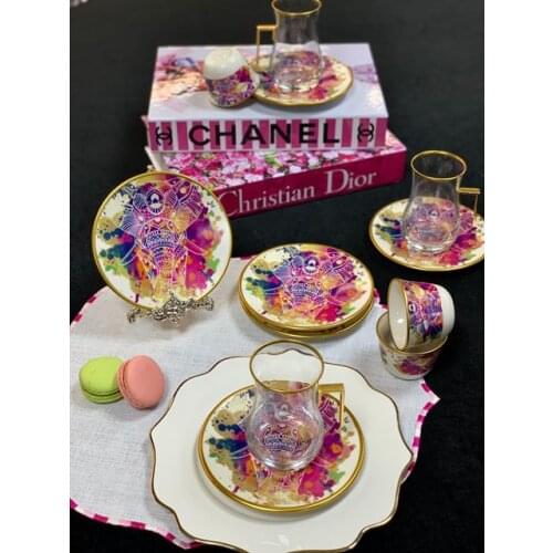 Drop Efe Tea & Arabian Coffee Cup Set 18 Pieces İndia