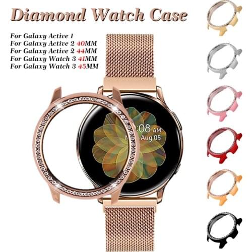 Watch case for Samsung galaxy watch 3 41mm 45mm active 2 40mm 44mm bumper Protector HD Full coverage Screen Protection case