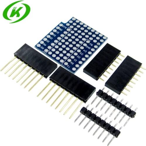 D19) 10PCS/LOT ProtoBoard Shield for WeMos D1 mini double sided perf board Compatible