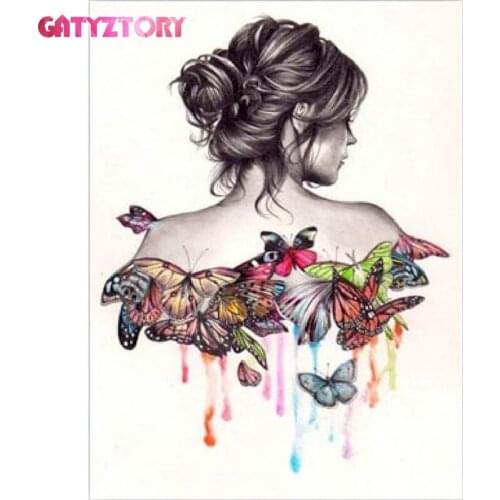 GATYZTORY 5D DIY Diamond Painting Rhinestones Pictures Diamond Embroidery Sale Girl Figure Cross Stitch Mosaic Crafts Kit