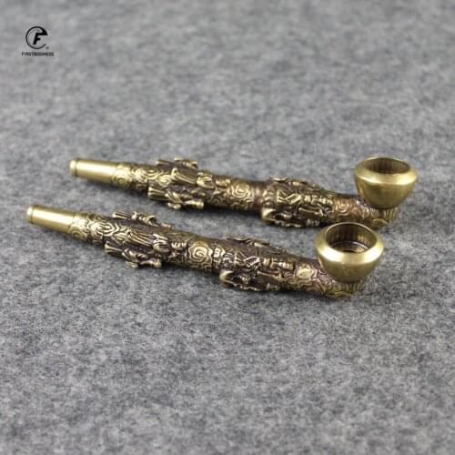 Classical Eight Immortals Copper Pipes Portable Creative Smoking Pipe Herb Tobacco Pipe Grinder Smoke Mouthpiece Cigarette Man