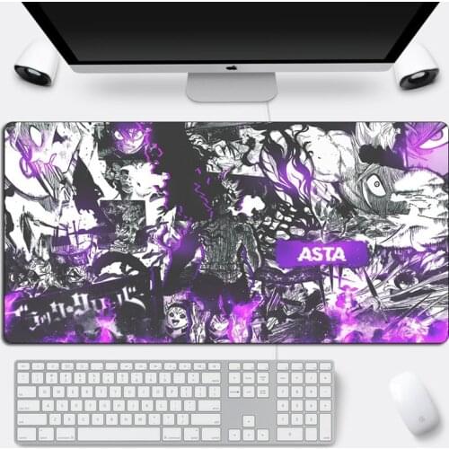 Japan Anime Black Clover Mouse Pad Gamer Large 90x40cm Gaming Mousepad Rubber Durable Asta Otaku Locking Edge Computer Desk Mat