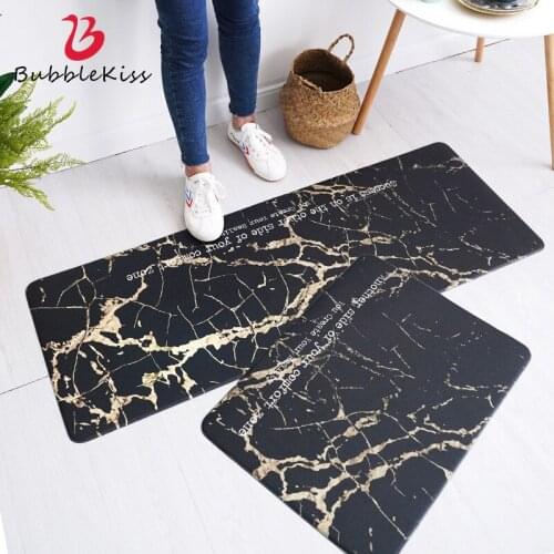 Bubble Kiss Marbled Nordic PVC Kitchen Mat Non-Slip Carpets For Home Decor Dirt-Resistant Kitchen Mat Oil-Proof Soft Area Rugs