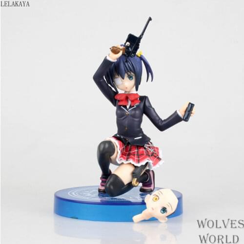 15CM New Anime Chuunibyou Demo Koi Ga Shitai The Eil Eye Kneeling Takanashi Rikka PVC Action Figure Collectible Model Toys Gift