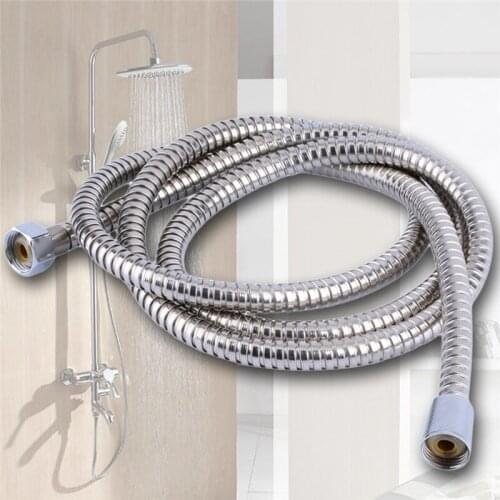 New arrival Stainless Steel hose 1.2m Shower Hose Flexible Bathroom Water Pipe Silver Color Common Pumbing Hoses