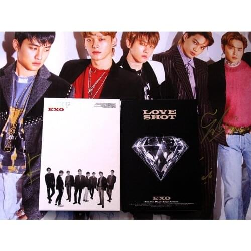Signed EXO autographed 5th album LOVE SHOT CD+photobook K-POP122018