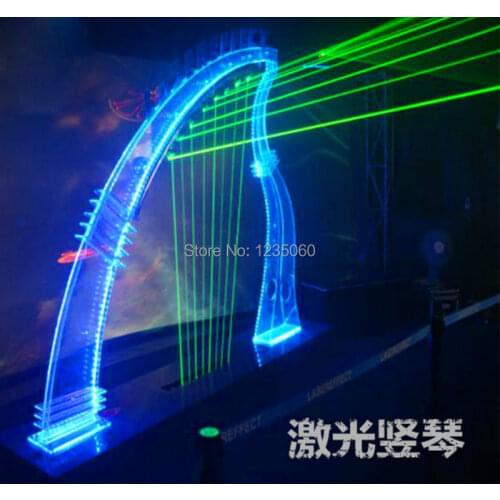Halloween New Years Real life room escape laser harp props with music audio Takagism game prop, play the harp to open the door