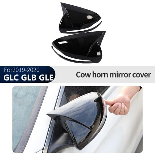 Car Styling Door Rearview Mirror Housing decorate Rear-view Mirror Cover Sticker Trim For Mercedes Benz GLC GLB GLE 2019-2020