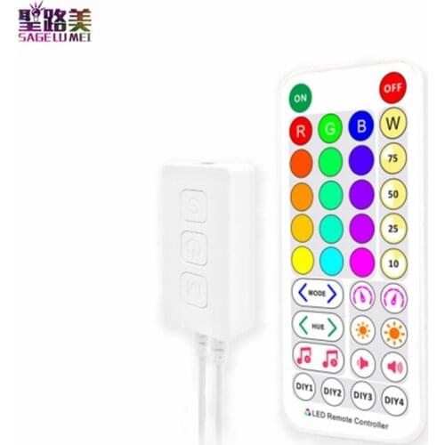 DC12V-24V 5V SP511E Music WiFi Pixel Controller For WS2812b WS2811 Addressable RGB Strip Light Alexa Smart Voice APP Control