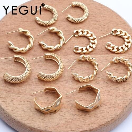 YEGUI M662,jewelry accessories,18k gold plated,0.3 microns,diy pendants,copper metal,charms,diy earrings,jewelry making,6pcs/lot