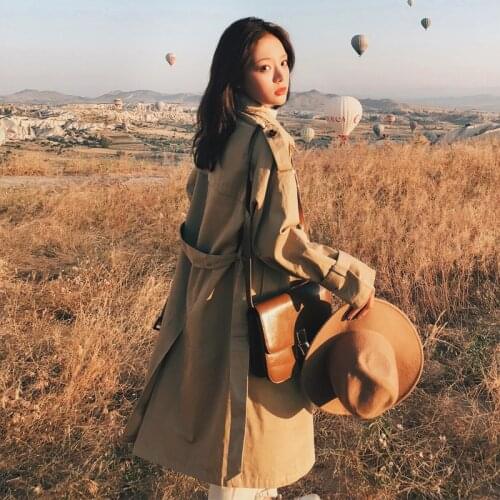 Womens Windbreaker Solid Womens Light Windbreakers Casual Female Coat Winter Button Sashes Pockets Womens Winter Coats 2021