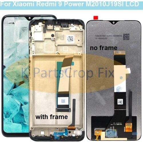 Original 6.53" For Xiaomi Redmi 9 Power LCD M2010J19SI LCD Display Touch Screen Digitizer Assembly with frame Replace Parts
