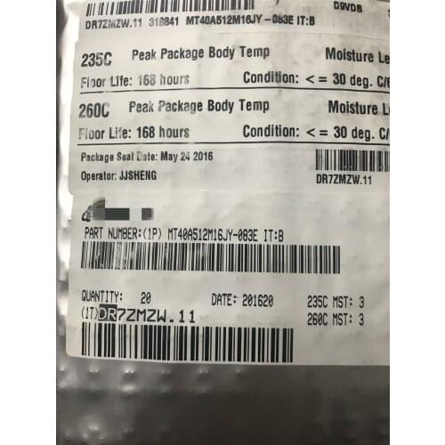 2PCS MT40A512M16JY-083E MT40A512M16JY-083 MT40A512M16JY MT40A512M16 IT:B MT40A512 new original 100% quality