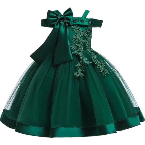 2019 Elegant Baby Girls Wedding Tutu Dresses For Teens Children Flower Girl Princess Party Kids Dress For Girl Clothes Costumes
