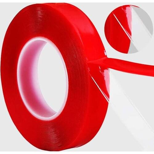 300cm Red Transparent Silicone Double Sided Tape Sticker for Car High Strength No Traces Adhesive Waterproof Sticker