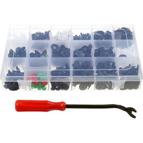 425pcs Mixed Car Clips Plastic Rivet Fasteners Fender Bumper Push Pin Clip Assorted Kit with Removal Install Tool