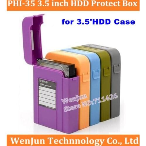 5PCS/LOT Original PHI-35 HDD Protector for 3.5" IDE SATA HDD Case,Hard Drive Disk Protect Cover Box,HDD Enclosure