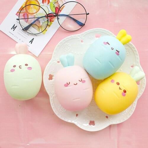 8 Pcs Cute Carrot Decompression Toy Rubber Material Anxiety Adults Toys Childrens Relieve Decompression Comfortable Feels M8C5