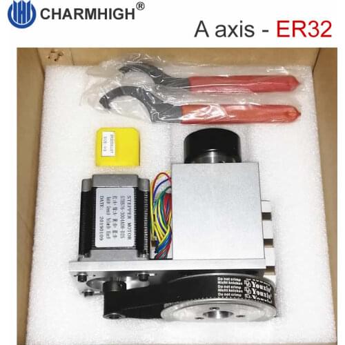Free shipping Hollow Shaft ER32 Collet CNC 4th Axis A Axis Rotary Axis CNC Dividing Head for CNC router