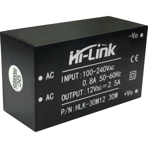 Free shipping new Hi-Link AC DC 12V intelligent power module 30W HLK-30M12 with Logo Customized